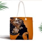 Siyahi Kadın Tasarımlı 3D Dijital Baskılı Modern Fermuarlı Kumaş Çanta Realhomes