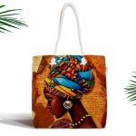 Beyaz Zeminde Pembe Ananas Tasarımlı Dijital Baskılı Fermuarlı Kumaş Çanta Realhomes