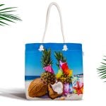 Mozaik Desenli Özel Tasarımlı Fermuarlı Dijital Baskılı Kumaş Çanta Realhomes