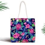 Renkli Mozaik Desenli Dijital Baskılı Fermuarlı Kumaş Çanta Realhomes