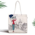 Mavi Zeminde Kedicikler Özel Tasarım Fermuarlı Kumaş Çanta Realhomes