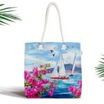 Siyah Zeminde Jungle Özel Tasarımlı Fermuarlı Kumaş Çanta Realhomes