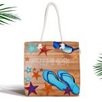 Siyah Zeminde Jungle Özel Tasarımlı Fermuarlı Kumaş Çanta Realhomes