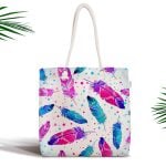 Renkli Ananaslar Özel Tasarım Dijital Baskılı Fermuarlı Kumaş Çanta Realhomes