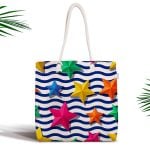 Fashion Woman Özel Tasarım Dijital Baskılı Fermuarlı Plaj Çantası Realhomes