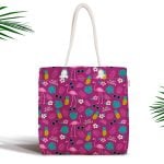Fashion Woman Özel Tasarım Dijital Baskılı Fermuarlı Plaj Çantası Realhomes