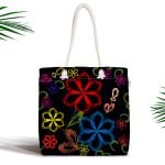 popart Love Motifli Dijital Baskılı Fermuarlı Kumaş Çanta Realhomes