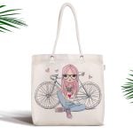 popart Love Motifli Dijital Baskılı Fermuarlı Kumaş Çanta Realhomes