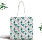 Özel Tasarım 3D Renkli Üçgenler Dijital Baskılı Plaj Çantası Realhomes