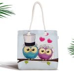 Sevimli Kediler Dijital Baskılı Fermuarlı Modern Kumaş Çanta Realhomes