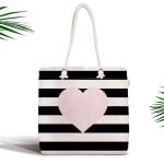 Modern Zigzag Desenli Dijital Baskılı Fermuarlı Modern Kumaş Çanta Realhomes