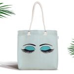 Kalp Desenli Dijital Baskılı Fermuarlı Modern Kumaş Çanta Realhomes