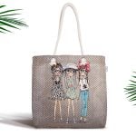Modern Kirpik Dijital Baskılı Fermuarlı Modern Kumaş Çanta Realhomes