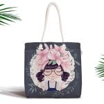 Modern Bisiklet Desenli Dijital Baskılı Fermuarlı Kumaş Çanta Realhomes