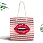 Çapa Desen Dijital Baskılı Fermuarlı Modern Kumaş Çanta Realhomes