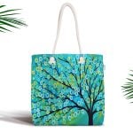 Otantik Kapı Desenli Dijital Baskılı Fermuarlı Kumaş Çanta Realhomes