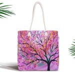 Otantik Kapı Desenli Dijital Baskılı Fermuarlı Kumaş Çanta Realhomes