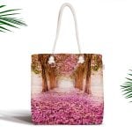 Deniz Atı Desenli Dijital Baskılı Fermuarlı Modern Kumaş Çanta Realhomes