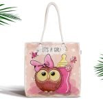 Modern Kedi Desen Dijital Baskılı Fermuarlı Kumaş Çanta Realhomes