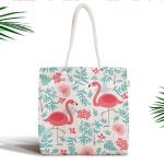 Mavi Ananas Tasarımlı Dijital Baskılı Fermuarlı Kumaş Çanta Realhomes