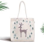 Mavi Ananas Tasarımlı Dijital Baskılı Fermuarlı Kumaş Çanta Realhomes