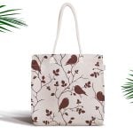 Renkli Sevimli Filler Dijital Baskılı Fermuarlı Kumaş Çanta Realhomes