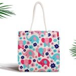 Daldaki Kuşlar Dijital Baskılı Fermuarlı Kumaş Çanta Realhomes