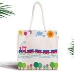 Çocuk Desenli Ayıcıklar Dijital Baskılı Fermuarlı Kumaş Çanta Realhomes