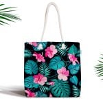 Renkli Sevimli Orman Dijital Baskılı Fermuarlı Kumaş Çanta Realhomes