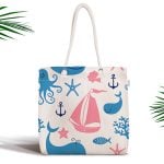 Flamingo Desenli Dijital Baskılı Fermuarlı Kumaş Çanta Realhomes
