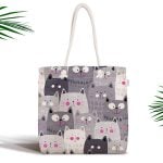 Flamingo Desenli Dijital Baskılı Fermuarlı Kumaş Çanta Realhomes