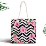 Gri Kedicikler Özel Tasarımlı Dijital Baskılı Fermuarlı Kumaş Çanta Realhomes