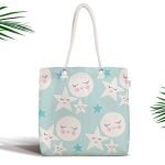 Renkli Yelkenli Dijital Baskılı Fermuarlı Modern Kumaş Çanta Realhomes