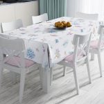 Renkli Geometrik Desenli Dijital Baskılı Leke Tutmaz Masa Örtüsü Realhomes