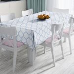 Pembe Renkli Ogea Desenli Dijital Baskılı Modern Leke Tutmaz Masa Örtüsü Realhomes