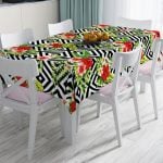 Pembe Renkli Ogea Desenli Dijital Baskılı Modern Leke Tutmaz Masa Örtüsü Realhomes