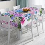 Labirent Çizimli Modern Dijital Baskılı Leke Tutmaz Masa Örtüsü Realhomes