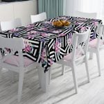 Yağlı Boya Yeşil Ağaç Motifleri Dijital Baskılı Leke Tutmaz Masa Örtüsü Realhomes