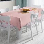 Yağlı Boya Mavi Ağaç Motifleri Dijital Baskılı Leke Tutmaz Masa Örtüsü Realhomes