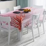 3D Gül ve Mektup Temalı Dijital Baskılı Leke Tutmaz Masa Örtüsü Realhomes