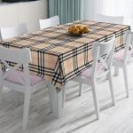 Pembe Lacivert Ekose Desenli Dekoratif Leke Tutmaz Masa Örtüsü Realhomes