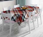 - realhomesMasa3085 - Realhomes  Kırmızı Siyah Beyaz Ekose Desenli Dekoratif Leke Tutmaz Masa Örtüsü Realhomes