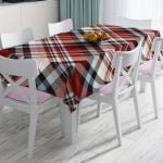 Lila Ekose Desenli Dekoratif Leke Tutmaz Masa Örtüsü Realhomes