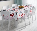 - realhomesMasa3097 - Realhomes  RealHomes Ekose Renkli Geyikler Özel Tasarım Masa Örtüsü Realhomes