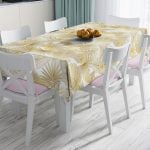 Amazon Yaprakları Dijital Baskılı Modern Leke Tutmaz Masa Örtüsü Realhomes
