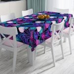 Amazon Yaprakları Dijital Baskılı Modern Leke Tutmaz Masa Örtüsü Realhomes