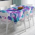 Kurukafa Desenli Geometrik Leke Tutmaz Masa Örtüsü Realhomes