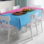 Pembe Altın Varaklı Ogea Desenli Dekoratif Leke Tutmaz Masa Örtüsü Realhomes