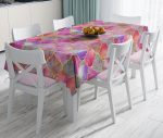 - realhomesMasa3177 - Realhomes  Ogea Pudra Zeminli Özel Tasarım Leke Tutmaz Masa Örtüsü Realhomes