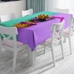 Pembe Zeminde Deniz Kabukları Modern Leke Tutmaz Masa Örtüsü Realhomes